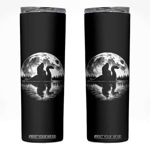 Funny Bigfoot Loch Ness Monster Skinny Tumbler Retro Sasquatch Nessie Funny Cryptid Moon TS10 Black Print Your Wear
