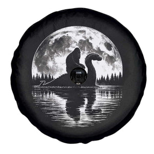 Funny Bigfoot Loch Ness Monster Spare Tire Cover Retro Sasquatch Nessie Funny Cryptid Moon TS10 Print Your Wear