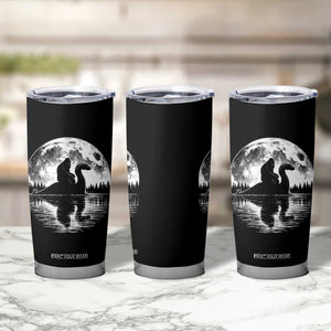 Funny Bigfoot Loch Ness Monster Tumbler Cup Retro Sasquatch Nessie Funny Cryptid Moon TS10 Print Your Wear