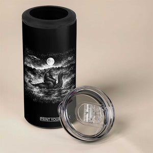 Bigfoot Loch Ness Monster 4 in 1 Can Cooler Tumbler Funny Retro Sasquatch Nessie Funny Cryptid Vintage Graphic TS10 Print Your Wear