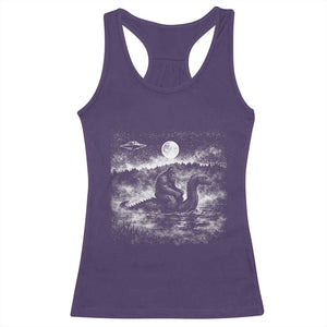 Bigfoot Loch Ness Monster Racerback Tank Top Funny Retro Sasquatch Nessie Funny Cryptid Vintage Graphic TS10 Purple Print Your Wear