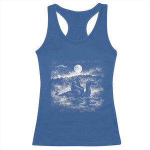 Bigfoot Loch Ness Monster Racerback Tank Top Funny Retro Sasquatch Nessie Funny Cryptid Vintage Graphic TS10 Royal Blue Print Your Wear