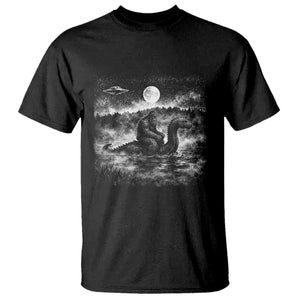 Bigfoot Loch Ness Monster T Shirt Funny Retro Sasquatch Nessie Funny Cryptid Vintage Graphic TS10 Black Print Your Wear