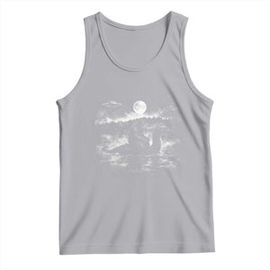 Bigfoot Loch Ness Monster Tank Top Funny Retro Sasquatch Nessie Funny Cryptid Vintage Graphic TS10 Athletic Heather Print Your Wear