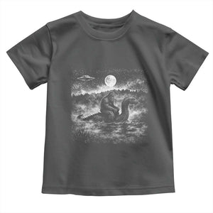 Bigfoot Loch Ness Monster Toddler T Shirt Funny Retro Sasquatch Nessie Funny Cryptid Vintage Graphic TS10 Dark Heather Print Your Wear