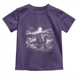 Bigfoot Loch Ness Monster Toddler T Shirt Funny Retro Sasquatch Nessie Funny Cryptid Vintage Graphic TS10 Purple Print Your Wear