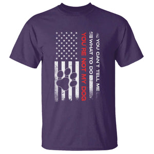 Funny Dog Lovers T Shirt You Cant Tell Me What To Do Youre Not My Dog USA Flag TS10 Purple Print Your Wear