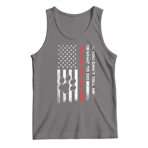 Funny Dog Lovers Tank Top You Cant Tell Me What To Do Youre Not My Dog USA Flag TS10 Deep Heather Print Your Wear