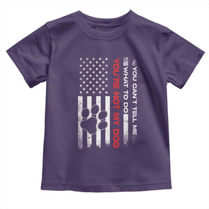 Funny Dog Lovers Toddler T Shirt You Cant Tell Me What To Do Youre Not My Dog USA Flag TS10 Purple Print Your Wear