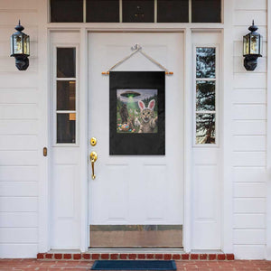 Funny Easter Day Garden Flag - Cat Selfie With Bunny - Bigfoot UFO Bunny Egg TS10 Print Your Wear