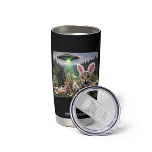 Funny Easter Day Tumbler Cup Cat Selfie With Bunny Bigfoot UFO Bunny Egg TS10 Print Your Wear