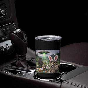 Funny Easter Day Tumbler Cup Cat Selfie With Bunny Bigfoot UFO Bunny Egg TS10 Print Your Wear