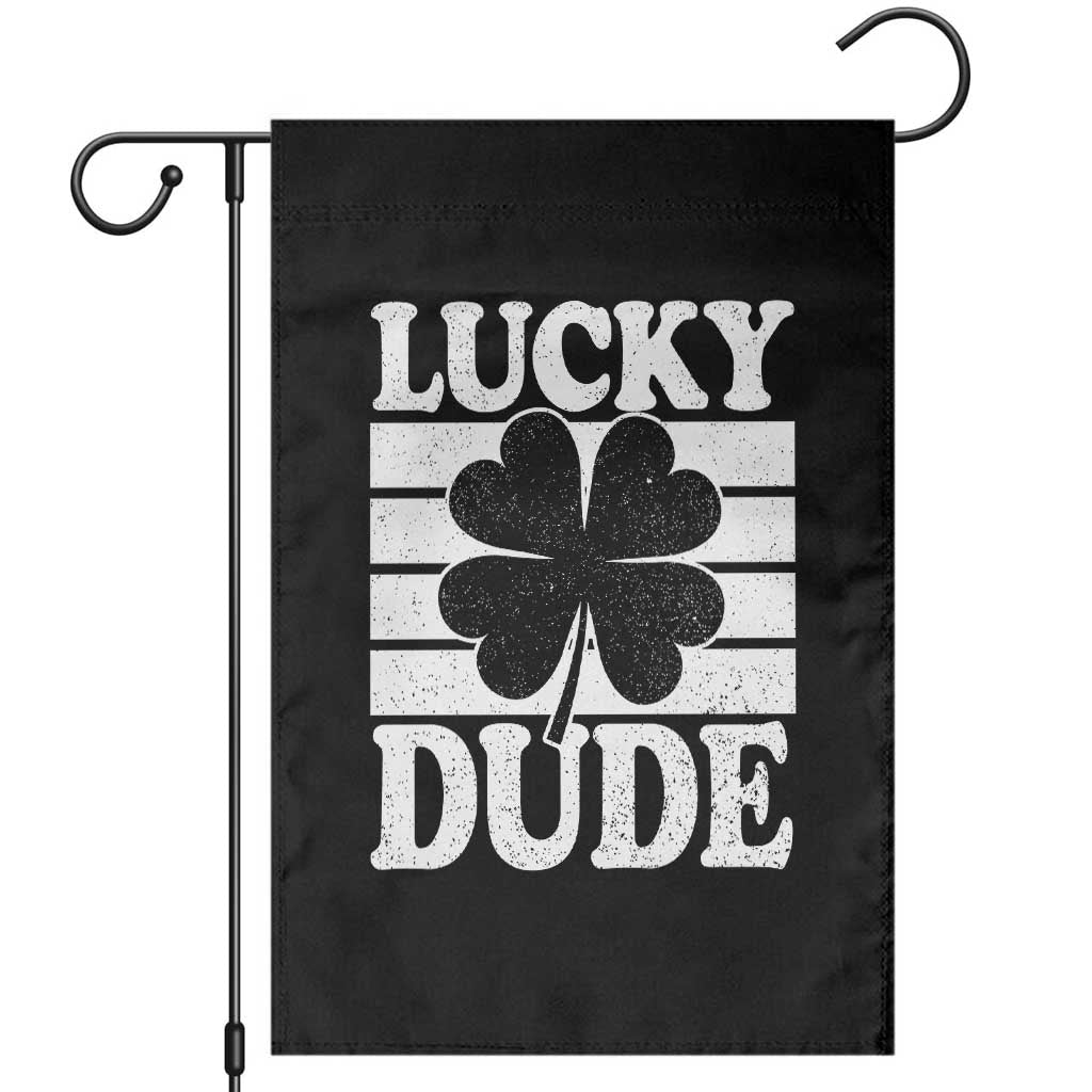 Funny Lucky Dude Garden Flag Irish Boys St Patricks Day TS10 Black Print Your Wear