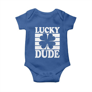 Funny Lucky Dude Baby Onesie Irish Boys St Patricks Day TS10 Royal Blue Print Your Wear
