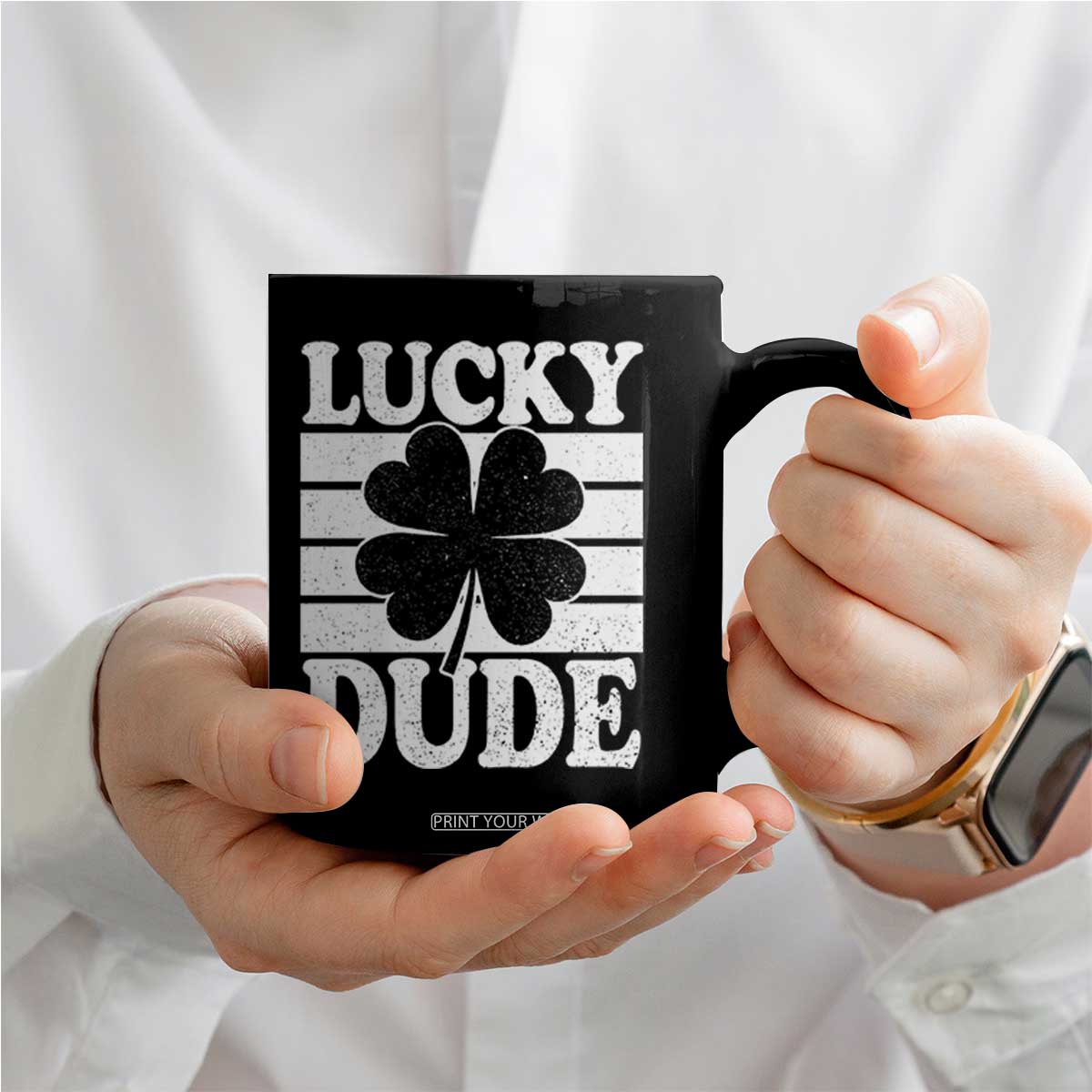 Funny Lucky Dude Coffee Mug Irish Boys St Patricks Day TS10 Print Your Wear