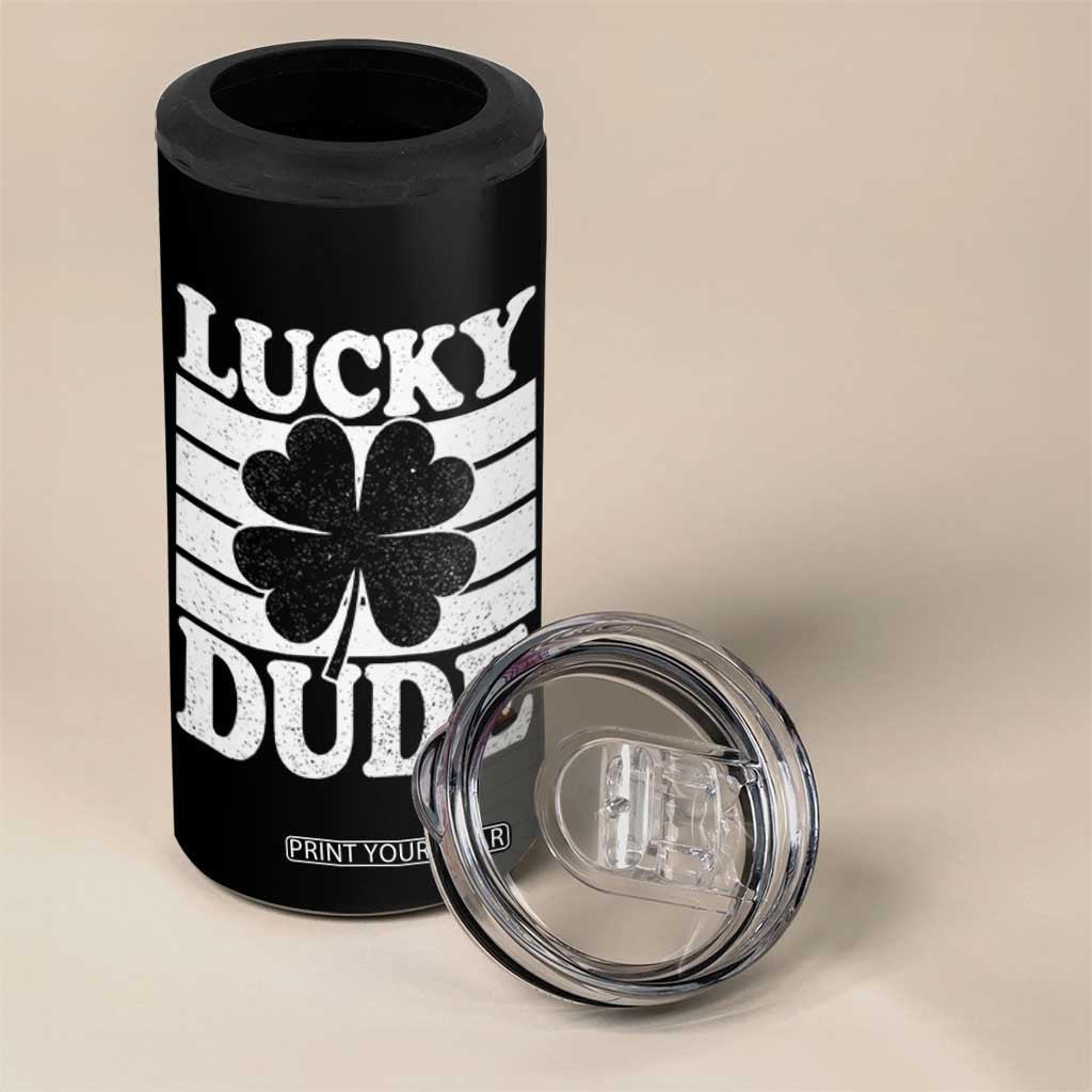 Funny Lucky Dude 4 in 1 Can Cooler Tumbler Irish Boys St Patricks Day TS10 Print Your Wear
