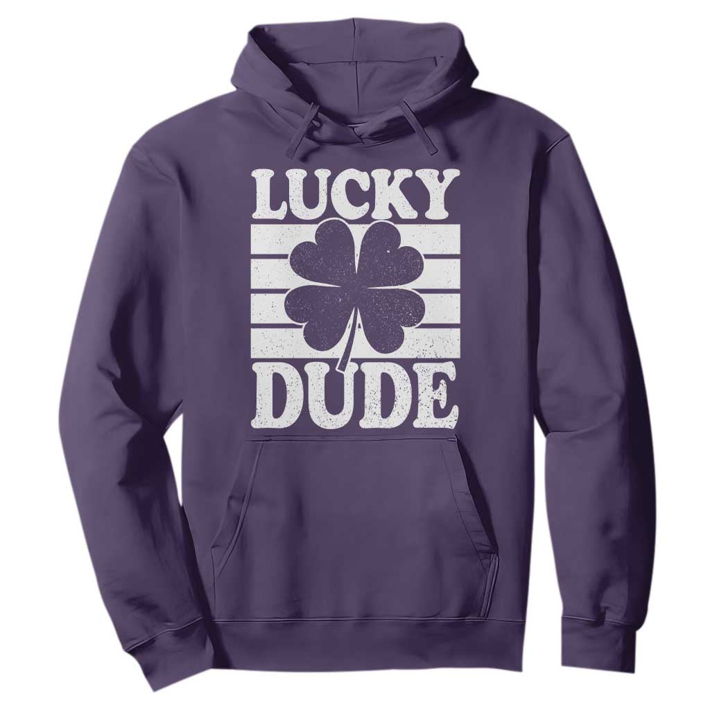 Funny Lucky Dude Hoodie Irish Boys St Patricks Day TS10 Purple Print Your Wear