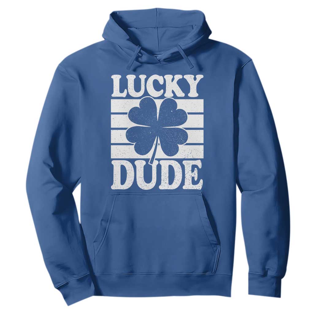 Funny Lucky Dude Hoodie Irish Boys St Patricks Day TS10 Royal Blue Print Your Wear