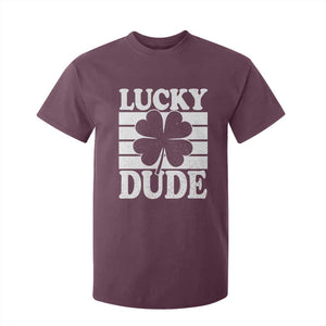 Funny Lucky Dude T Shirt For Kid Irish Boys St Patricks Day TS10 Maroon Print Your Wear