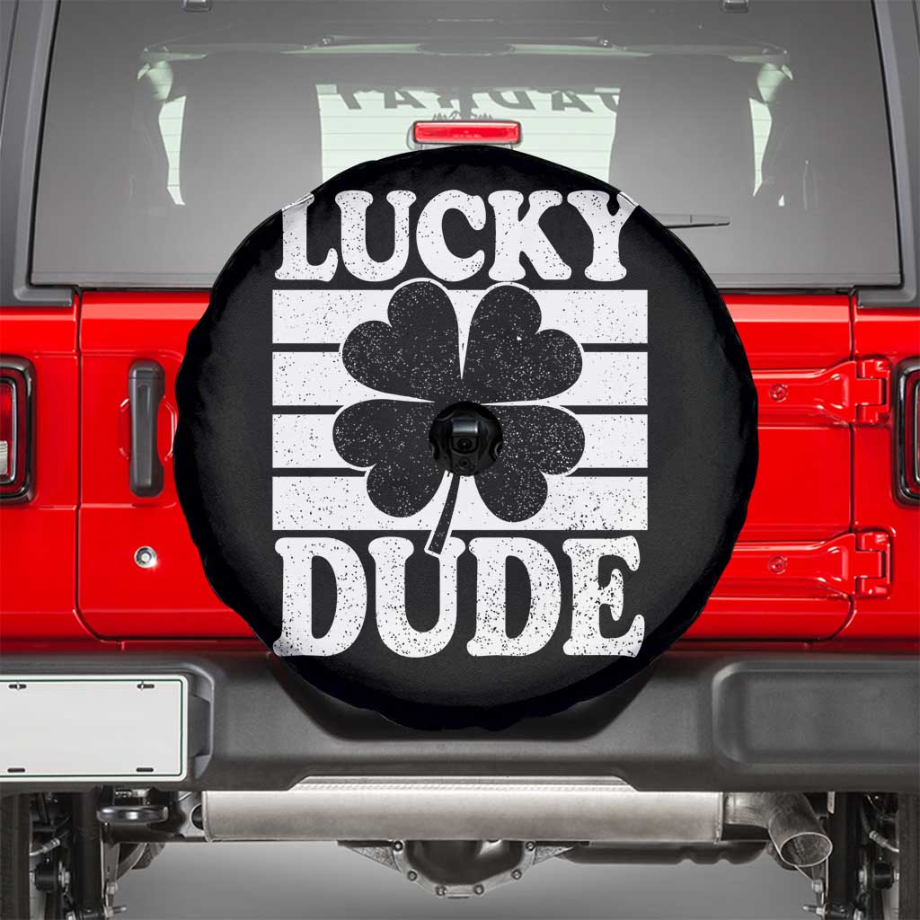 Funny Lucky Dude Spare Tire Cover Irish Boys St Patricks Day TS10 Black Print Your Wear
