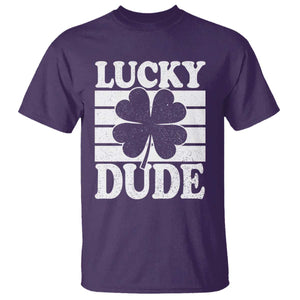 Funny Lucky Dude T Shirt Irish Boys St Patricks Day TS10 Purple Print Your Wear