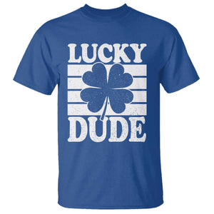 Funny Lucky Dude T Shirt Irish Boys St Patricks Day TS10 Royal Blue Print Your Wear