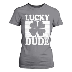 Funny Lucky Dude T Shirt For Women Irish Boys St Patricks Day TS10 Charcoal Print Your Wear