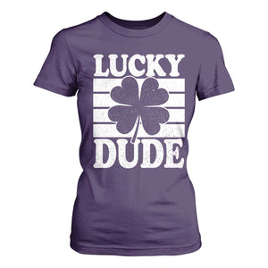 Funny Lucky Dude T Shirt For Women Irish Boys St Patricks Day TS10 Purple Print Your Wear