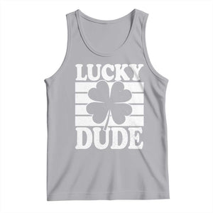 Funny Lucky Dude Tank Top Irish Boys St Patricks Day TS10 Athletic Heather Print Your Wear