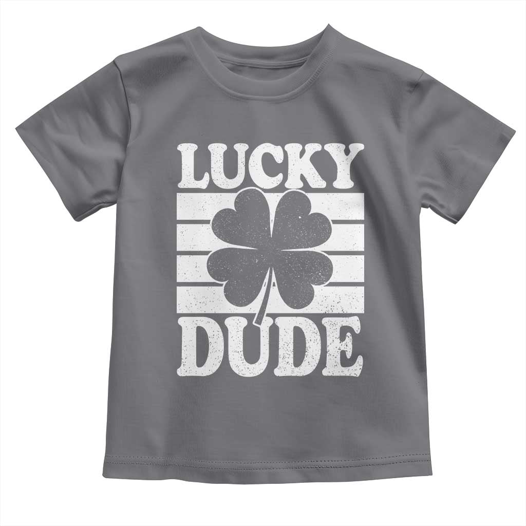 Funny Lucky Dude Toddler T Shirt Irish Boys St Patricks Day TS10 Charcoal Print Your Wear