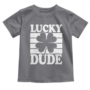 Funny Lucky Dude Toddler T Shirt Irish Boys St Patricks Day TS10 Charcoal Print Your Wear