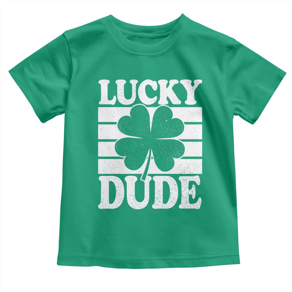 Funny Lucky Dude Toddler T Shirt Irish Boys St Patricks Day TS10 Irish Green Print Your Wear