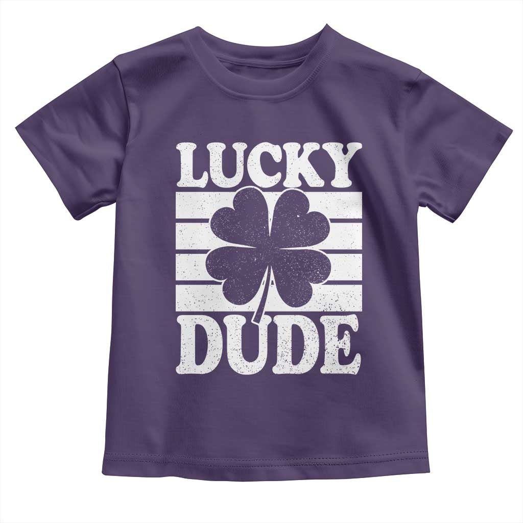 Funny Lucky Dude Toddler T Shirt Irish Boys St Patricks Day TS10 Purple Print Your Wear