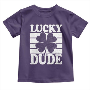 Funny Lucky Dude Toddler T Shirt Irish Boys St Patricks Day TS10 Purple Print Your Wear