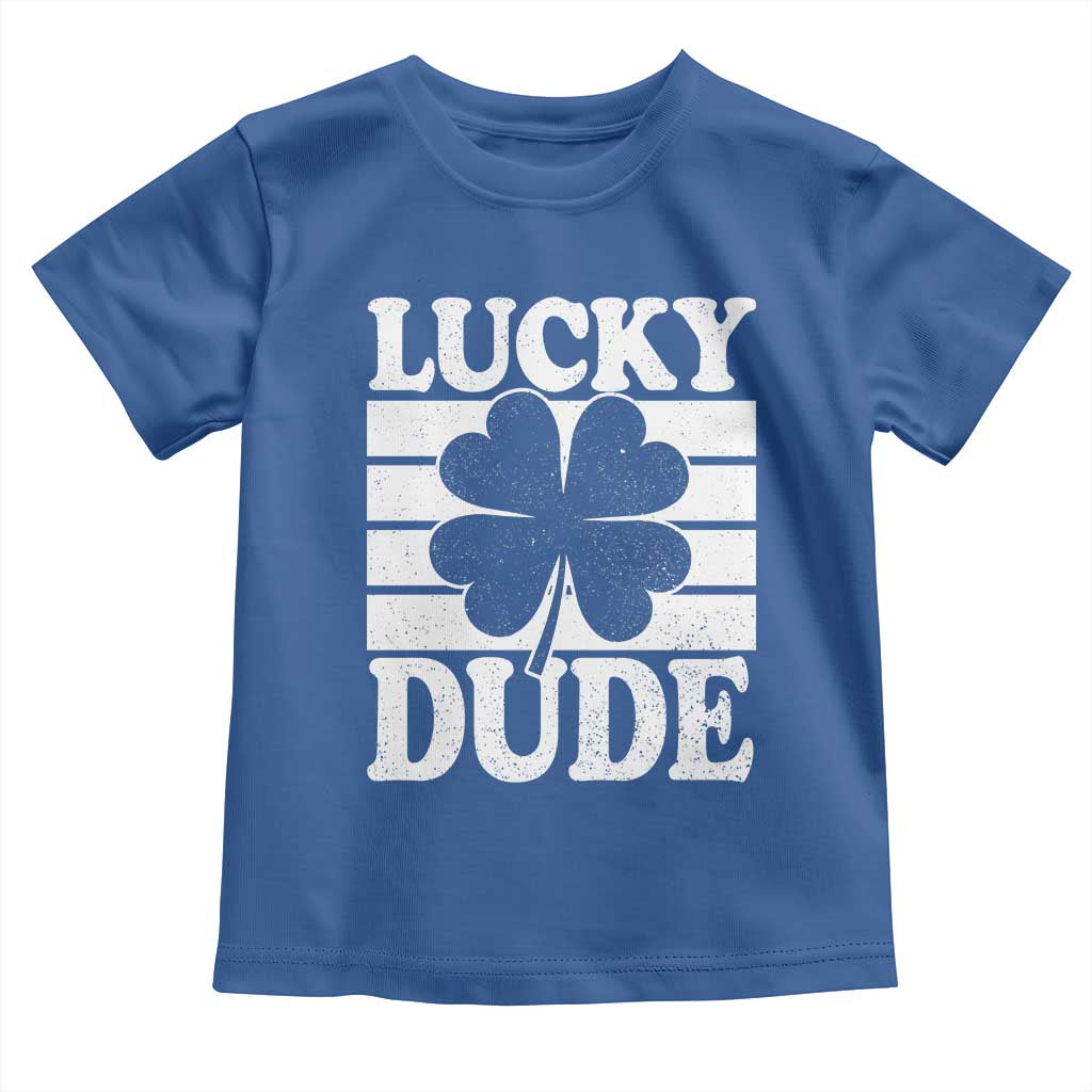 Funny Lucky Dude Toddler T Shirt Irish Boys St Patricks Day TS10 Royal Blue Print Your Wear