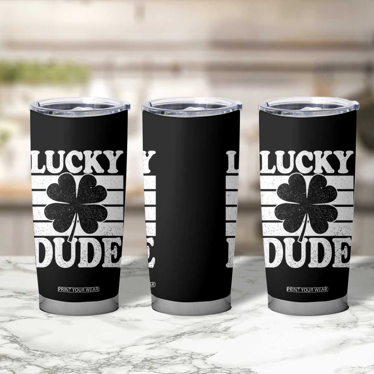 Funny Lucky Dude Tumbler Cup Irish Boys St Patricks Day TS10 Print Your Wear