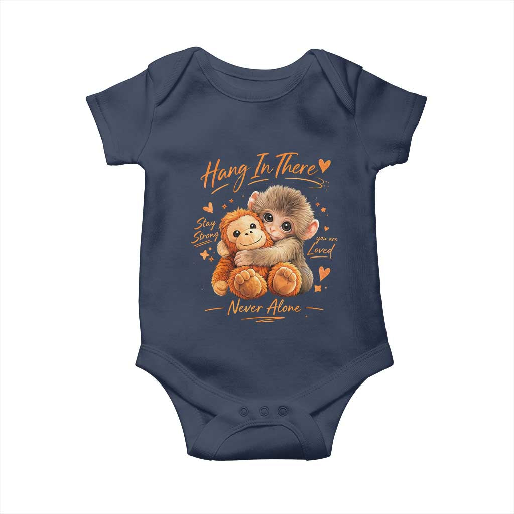 Cute Baby Monkey Punch Baby Onesie Adorable Emotional Graphic Little Punch TS10 Navy Print Your Wear
