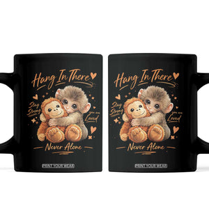 Cute Baby Monkey Punch Coffee Mug Adorable Emotional Graphic Little Punch TS10 Black Print Your Wear