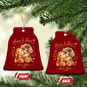 Cute Baby Monkey Punch Ceramic Ornament Adorable Emotional Graphic Little Punch TS10 Print Your Wear
