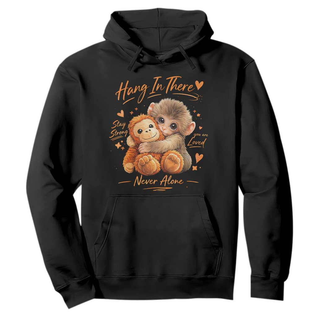 Cute Baby Monkey Punch Hoodie Adorable Emotional Graphic Little Punch TS10 Black Print Your Wear