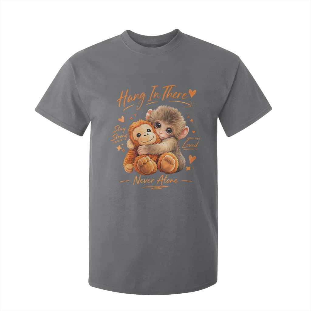 Cute Baby Monkey Punch T Shirt For Kid Adorable Emotional Graphic Little Punch TS10 Charcoal Print Your Wear