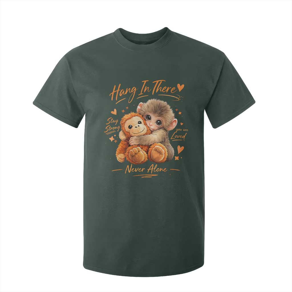 Cute Baby Monkey Punch T Shirt For Kid Adorable Emotional Graphic Little Punch TS10 Dark Forest Green Print Your Wear