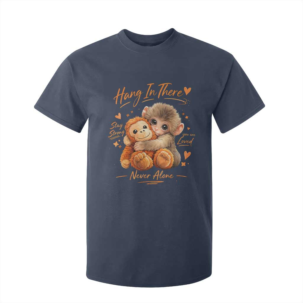 Cute Baby Monkey Punch T Shirt For Kid Adorable Emotional Graphic Little Punch TS10 Navy Print Your Wear
