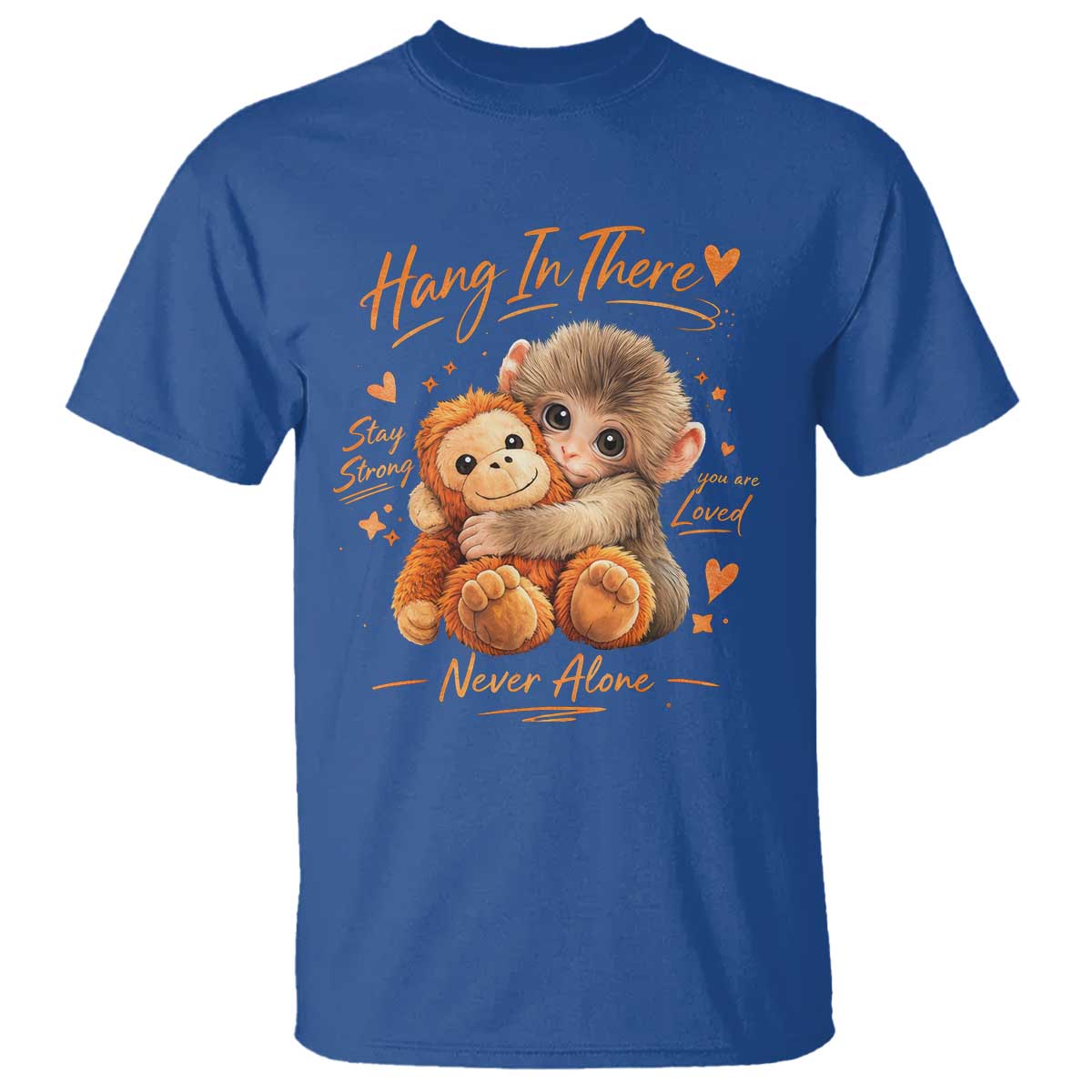 Cute Baby Monkey Punch T Shirt Adorable Emotional Graphic Little Punch TS10 Royal Blue Print Your Wear