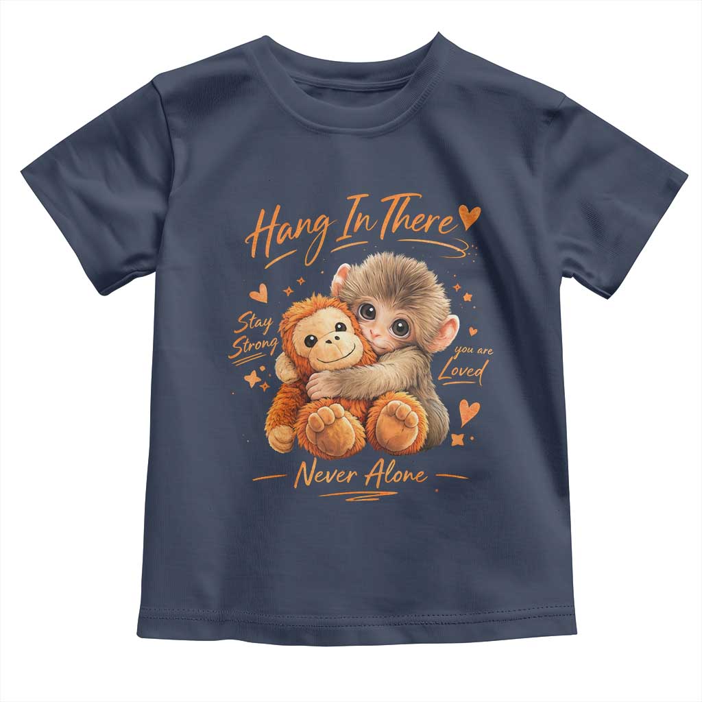 Cute Baby Monkey Punch Toddler T Shirt Adorable Emotional Graphic Little Punch TS10 Navy Print Your Wear