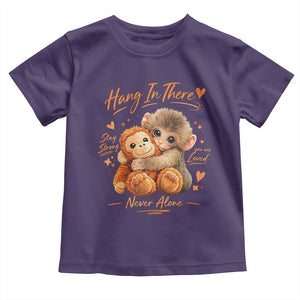 Cute Baby Monkey Punch Toddler T Shirt Adorable Emotional Graphic Little Punch TS10 Purple Print Your Wear