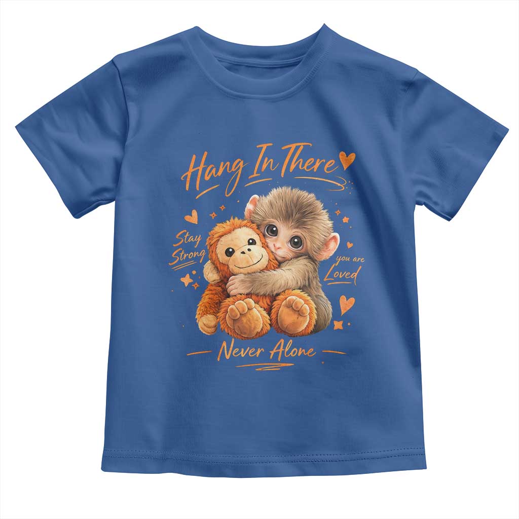 Cute Baby Monkey Punch Toddler T Shirt Adorable Emotional Graphic Little Punch TS10 Royal Blue Print Your Wear