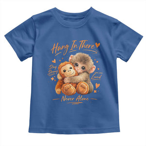 Cute Baby Monkey Punch Toddler T Shirt Adorable Emotional Graphic Little Punch TS10 Royal Blue Print Your Wear