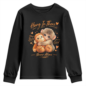 Cute Baby Monkey Punch Youth Sweatshirt Adorable Emotional Graphic Little Punch TS10 Black Print Your Wear
