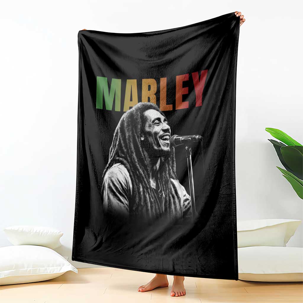 Vintage Marley Throw Blanket Rastaman Jamaica Jamaican Rasta Reggage Music TS10 Print Your Wear